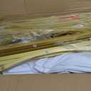 Vincidern Wedding Arch Backdrop Stand and Cover Set of 6, (7.2FT, 6.6FT, 5.9FT), Gold Metal Arch Stand With White Spandex Arch Covers for Party, Birthday, Baby Showers, Graduation Backdrop Decorations