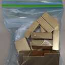 UNIQOOO 15 Pack Gold Birch Wood Stands /1.2mm Slot for Cardstock, Wedding Table Numbers Holders, Photo Holder, Photo Display Stand for Event Decor, Retail Shop, Cafe Restaurant Menu, Business Card, Name Tag