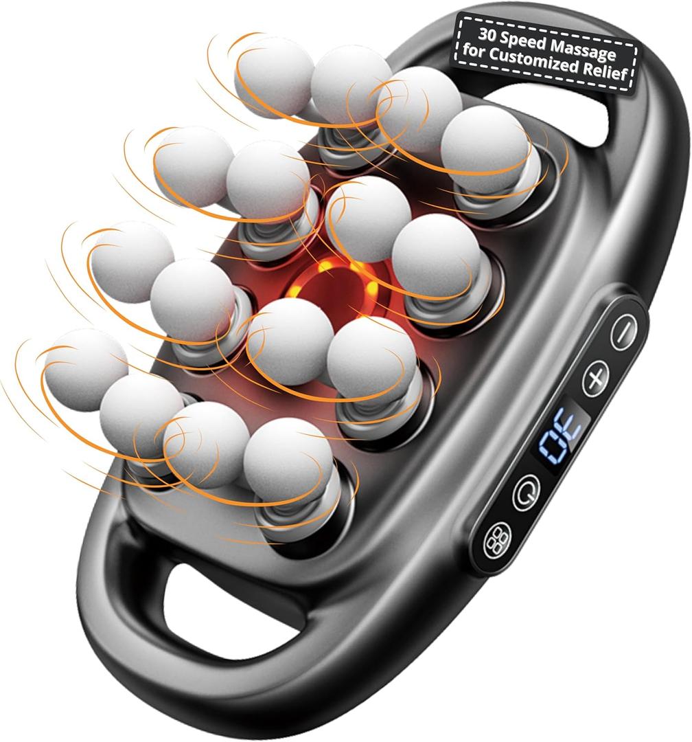 LEVILO 16 Head Massage Gun Deep Tissue for Neck, Shoulder, Back Massager  Electric Neck Massager for Muscle Recovery  Quiet, Portable & Powerful Full Body Tool  Ideal Gift for Men & Women