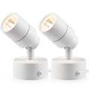 SUNVIE LED Up Lights Indoor, 3W Spot Lights for Indoor Use with 3000K Warm White, 120V Spotlights for Plants Pictures Artwork Uplighting & Accent Lighting, 5.9 FT Plug Cord with Foot Switch