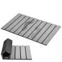AWW Foldable Stone Bath Mat, Super Absorbent Diatomaceous Earth Mats, Non-Slip 23.6 x 15.5 Inch Quick Drying Mat, Compact and Easy to Store Bath Mats for Bathroom, Easy to Clean, Grey