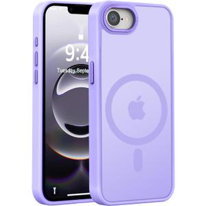 Newfuture Designed for iPhone 16e Case with Magnetic [13 FT Military Drop Protection] [Compatible with Magsafe] Slim Translucent Matte Shockproof with Anti-Fingerprint Phone Case, Lilac Purple