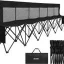 1MORE Soccer Bench - Portable Folding Team Bench, 6 Seats Foldable Sideline Benches, Soccer Chair with Bag & Mesh Backrest, Adult Team Chair for Football Camp Sport