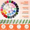 Buryeah 40 Skeins Soft Chenille Yarn for Crocheting 2187 Yards Multicolored Blanket Velvet Bulky Thick Fluffy Plush Fluffy Yarn for Hand Knitting DIY Rugs Scarf Gloves Stuffed Animals Bags