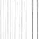uxcell Reusable Straws Glass Straw, 8pcs 200x6mm Travel Tumbler Replacement Straw with Two Cleaning Brush for Frozen Bubble Tea Drinks (200x6mm)