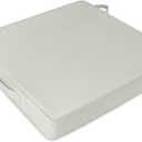 Amazon Basics Patio Chair Cushion, 22x22x3 inch, Beige, Water Resistant, 2-Pack