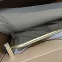 Small Side End Table New C Table Narrow Round Bed Sofa Couch Coffee Dinner Table for Snack Drink TV Tray, Slim Gold Rustic End Table Modern Simplicity, Metal and Wood - 24 Inch (Wood)