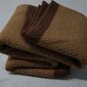 Washable Area Rug 5x7 Large Jute Like Rug for Living Room, Soft Non Slip Rugs Carpet for Dining Room Bedroom Cotton Boho Woven Braided Rugs Home Office Decor, Brown