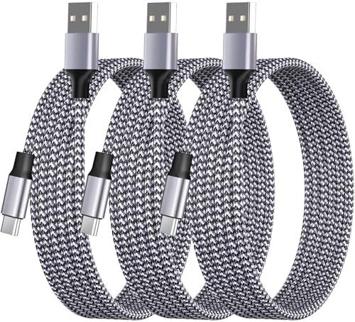 【Apple MFi Certified】iPhone 17 Charger, Stuffcool 3Pack USB to USB-C Charger Braided Cord USB A Type C Cable Fast Charging for iPhone 17/17 Air/17 Pro/17 Pro Max/16/16 Pro/15/Galaxy S25/S24/Pixel/iPad