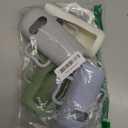 KingKam 4 Pack Silicone Sleeves for Dr. Brown's Glass Baby Bottles, Drop Protection Bottle Sleeves with Handles, Compatible with Dr. Brown's Anti-Colic Options+ Narrow Glass Baby Bottles, 8 oz/250 mL (Blue + Green + White + Grey 8OZ)