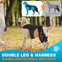 Dog Knee Brace for Torn Acl Hind Leg, 4 Stabilizers Dog Leg Braces for Back Leg, Adjustable Hip Support to Reduces Pain, Ligament Injuries, Luxating Patella L