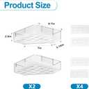 Natheeph Bath Toy Organizer 2-Pack - Clear Large Capacity Bath Toy Storage Holder with Quick-Dry Holes, Space-Saving Corner Shower Caddy for Bathroom & Kitchen