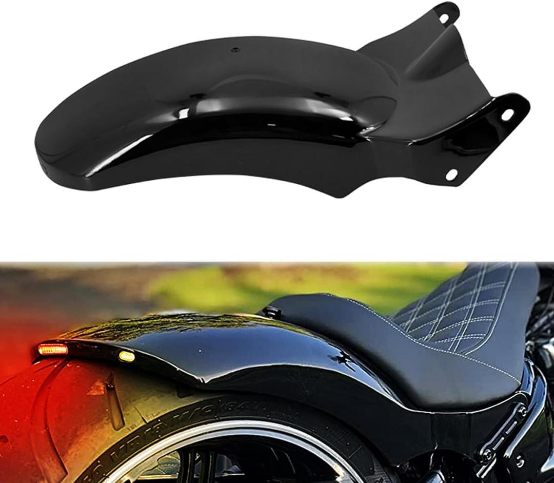 Motorcycle Rear Fender with LED Lights Turn Signal Brake Light Kit Fit for Harley Softail Fat Boy FXBRS Breakout FXBR FXDR 2018-2025