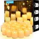 SHYMERY Flameless Votive Candles,50 Pack Flickering Electric Fake Battery Operated LED Candles,200+Hour Long Lasting LED Tea Lights for Wedding,Halloween,Christmas,Party and Holiday Decoration (Warm White-50pcs)