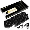 Caltric Black 520-Pitch 120-Links O-Ring Drive Chain Compatible with ATV/UTV/Quad/Side X Side/Motorcycle/Dirtbike/with Rivet and Clip on Master Links