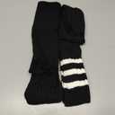 Thigh Highs Leg Warmers for Women Over Knee High Leg Warmer Crochet Long Socks, Free Size Fits Most Women And Girls (Black)