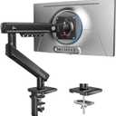 HUANUO FlowLift Pro Monitor Arm for 1332" Screens, MechaSpring Monitor Mount, Fully-Adjustable Monitor Stand with Tilt/Swivel/Rotation, Tool-Free VESA Mount, C-Clamp/Grommet Base, Max Load 19.8 lbs
