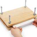 JUPEAN Book Press7.9x11.6 Wooden Book Binding Press Bookbinding Kit Portable and Easy Assemble Books Binding Kits Flower Press for DIY Bookbinding