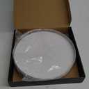 12" Lazy Susan Turntable Organizer for Table Top, Round Wooden Lazy Susan for Cabinet Kitchen Decor Centerpieces Coffee Table, Storage Condiments Spices, Bathroom Vanity Tray for Soap, White