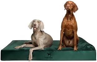 NOAH & PAW Giant Dog Bed XXL 55x45x9.5 Inch, Orthopedic Dog Beds, Eggshell Memory Foam Infused with Cooling Gel, Waterproof, Machine Washable, Includes Inner Cover (Velvet Collection)