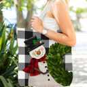 Christmas Tote Bag, Christmas Canvas Tote Bag for Women, Christmas Tote Bags with Handles (Snowman)
