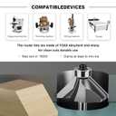 3 x 45 Degree Router Bit, Chamfer Router Bit 1/4 inch Shank, 1/4" Bevel Length and 4.5mm Cutting Height with an Angle of 45 Degrees for Angled Edges Woodworking