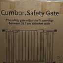 Cumbor 29.7-40.6" Baby Gate for Stairs, Baby Essential Safety Gate, Mom's Choice Awards Winner-Dog Gate for Doorways, Pressure Mounted Auto-Close Pet Gates for Dogs Indoor, Durable Child Gate, Black