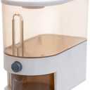 Gagee 11Lbs Rice Dispenser, Large Grain Container Storage with Lid Measuring Cylinder Moisture Proof Household Cereal Dispenser Bucket for Kitchen Soybean Corn,Clear