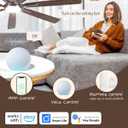 Minislak 72" Oil Rubbed Bronze Smart Ceiling Fan with Light via WiFi Alexa,6-Speeds Quiet DC Motor,Dimmable,Outdoor Antique Bronze Large Ceiling Fan for Living Room,Patio,Dual Finish 7 Blades