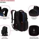 SwissGear Gaming Laptop Backpack with Charger Port (USB), Blue/Black, 19.25 Inch
