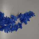 Sherr 48 Pcs LED Hawaiian Leis Light up Flower Leis Necklace with LED Lights Luau Flowers Necklaces for Masquerade Beach Wedding Tropical Themed Party Supplies (Bright Blue)