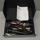 5 in 1 Curling Wand Set: Ohuhu Curling Iron Wand 5Pcs 0.35 to 1.25 Inch Interchangeable Ceramic Barrel Heat Protective Glove 2 Clips Dual Voltage Hair Curler Women Rose Gold