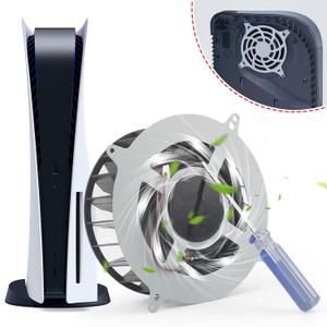 Internal Cooling Fan Replacement for Sony PlayStation 5 PS5 23 Blades Fan 17 Blades Fan Cooler PS5 CPU Cooling Fan with T8 Screwdriver