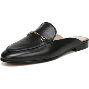 Sam Edelman Women's Linnie Flat Mules (10, Black Leather)