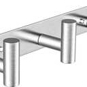 Wall Mounted Coat Rack-3 Hooks, Heavy Duty Stainless Steel Wall Hooks for Towel Coat Bag, Hat Rack Coat Hanger Coat Hooks Towel Racks for Bathroom Entryway Kitchen Office (Silver, 1 Pack)