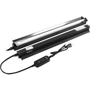 REPTI ZOO T5 HO UVB Lighting Combo Kit with Timer, Reptile Light Fixture Terrarium Hood Comes with Desert 10.0 UVB T5 Lamp Bulb (24W)