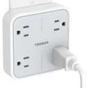 Multi Plug Outlet Splitter, TESSAN Widely Spaced Outlet Extender with 4 AC, Wall Plug Expander Surge Protector for Home, Office, Dorm Essentials