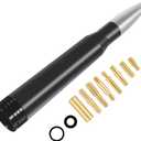 2 x Vehicle Stubby Antenna Mast Bullet Car Truck Antenna Replacement for Ford F Series F150 Raptor F250 F350 F450 Super Duty Ranger Dodge RAM 1500 2500 3500 Heavy Duty Classic Pickup Truck (Silvery)