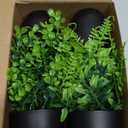Der Rose Fake Plants 4 Packs Artificial Plants Small Faux Plants Black Bathroom Accessories for Halloween Bathroom Home Kitchen Coffee Table Office Desk Decor Indoor (Green)