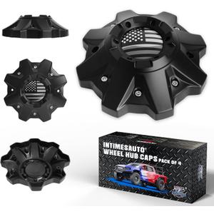 Wheel Center Hub Caps for Fuel Offroad Replacement Center Hubcaps for # 1002-53B M-447 Rims, Set of 4 American Flag Style, Premium ABS Material, Recommended for Off-Road Tuning Enthusiasts