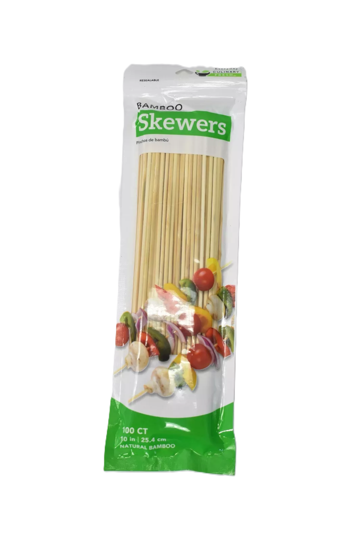 Bamboo Skewers 100 Ct 9.75 in (3 Pack)