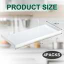 Lineshading 4 Pcs Pegboard Shelves, 12 x 5 Inch Metal Shelf Brackets Pegboard Tray Accessories Wall Organizer for Craft Room Home Garage Nursery Workbench Kitchen (White)