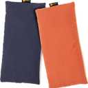 SunnyBay Small Microwave Heating Pad, Microwavable Versatile Cold/Heated Neck and Shoulder Wrap for Back Pain and More, Moist Heat Cotton-Fleece Pad, 6x11 Inches, Navy Blue and Persimmon, Pack of 2