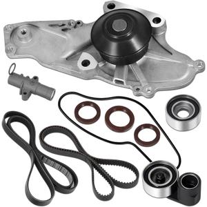 Timing Belt Kit with Water Pump Compatible with 2003-2018 Honda Accord Crosstour Odyssey Pilot Ridgeline MDX RDX RL TL TSX ZDX Saturn Vue, 3.0L 3.5L 3.7L, Replaces# TKH-002 TCKWP329 19200-RDV-J01