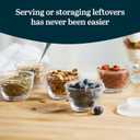 Libbey Small Glass Bowls, Glass Containers with Lids Set of 8 to Keep Leftovers Fresh, Meal Prepping and More, Dishwasher Safe Small Bowls for Dips