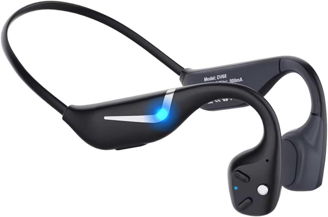 MONODEAL Bone Conduction Headphones Bluetooth, Open Ear Headphones Wireless Bluetooth with 20H Long Battery Life, IP67 Waterproof Sports Headphones for Running, Cycling, Training, Hiking