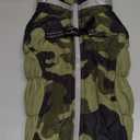 Lelepet Dog Coat Warm Dog Winter Coat Waterproof Dogs Jacket with Harness Built in Reflective Pet Fleece Vest Zip-Up Cold Weather Coats for Medium Dogs Turtleneck & Windproof Dachshund Green Camo Medium