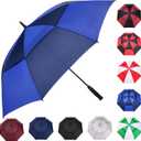 MRTLLOA Extra Large Golf Umbrella, 54/62/68/72 Inch Automatic Open, Oversize Double Canopy Vented Windproof Waterproof Sports Umbrellas for Rain