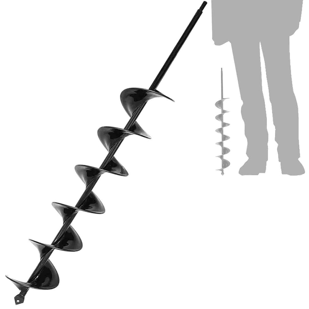 TCBWFY 3x24 Inch Auger Drill Bit for Planting - Easy Planter Garden Auger - Bulb & Bedding Plant Augers - Post Hole Digger for 3/8Hex Drive Drill
