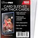 Ultra Pro Clear Thick Card Sleeves, Plastic| Holds cards up to 130-Point | 100-Count